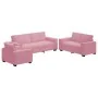 Juego de sofás con cojines 3 piezas terciopelo rosa by , Sofas - Ref: Foro24-3324621, Price: 669,26 €, Discount: %