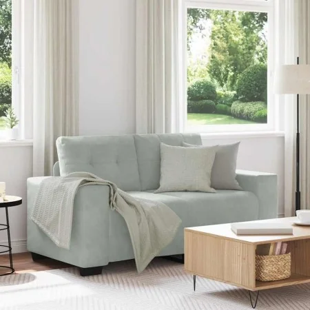 Sofá Loveseat gris claro 120 cm terciopelo de , Sofás - Ref: Foro24-4105110, Precio: 213,34 €, Descuento: %