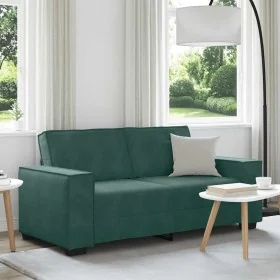 Sofá de 2 plazas de terciopelo verde oscuro 140 cm by , Sofas - Ref: Foro24-4105022, Price: 214,84 €, Discount: %