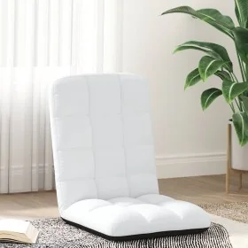 Silla de suelo plegable de tela blanca 71x51x62 cm de , Sillas de suelo - Ref: Foro24-4019743, Precio: 62,27 €, Descuento: %