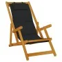 Silla de playa plegable con reposabrazos negra de , Sillas de jardín - Ref: Foro24-4108066, Precio: 85,43 €, Descuento: %
