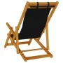 Silla de playa plegable con reposabrazos negra de , Sillas de jardín - Ref: Foro24-4108066, Precio: 85,43 €, Descuento: %