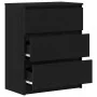 Aparador roble negro 60x35x76 cm Madera de ingeniería de , Aparadores - Ref: Foro24-862493, Precio: 95,86 €, Descuento: %
