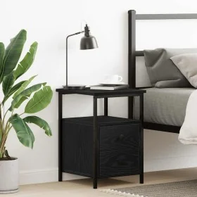 Mesilla de noche roble negro 34x35,5x50 cm madera de ingeniería by , Nightstands - Ref: Foro24-862137, Price: 53,74 €, Discou...