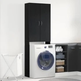 Mueble para lavadora roble negro 64x25,5x190 cm de , Accesorios para lavadoras y secadoras - Ref: Foro24-862064, Precio: 100,...