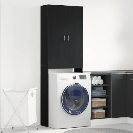 Mueble para lavadora roble negro 64x25,5x190 cm de , Accesorios para lavadoras y secadoras - Ref: Foro24-862064, Precio: 100,...