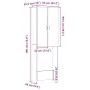 Mueble para lavadora roble negro 64x25,5x190 cm de , Accesorios para lavadoras y secadoras - Ref: Foro24-862064, Precio: 100,...