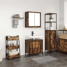 Set de muebles baño 2 pzas madera contrachapada roble ahumado de , Muebles de baño - Ref: Foro24-3328391, Precio: 113,95 €, D...