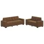 Conjunto de sofá de 2 piezas con cojines de cuero sintético marrón de , Sofás - Ref: Foro24-3324719, Precio: 506,61 €, Descue...