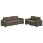 Set de Sofá de 2 Piezas con Cojines en Cuero Sintético Gris Oscuro by , Sofas - Ref: Foro24-3324720, Price: 506,61 €, Discoun...
