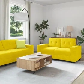 Juego de Sofá de 2 Piezas con Cojines de Terciopelo Amarillo von , Sofas - Ref: Foro24-3324727, Preis: 464,43 €, Rabatt: %