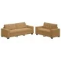 Conjunto de Sofá de 2 Piezas con Cojines de Terciopelo Marrón de , Sofás - Ref: Foro24-3324728, Precio: 464,43 €, Descuento: %