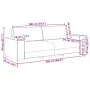 Sofá de 3 plazas Rojo Vino 180 cm Tela de , Sofás - Ref: Foro24-4104993, Precio: 262,00 €, Descuento: %