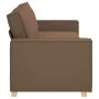 Sofá de 3 plazas Marrón 180 cm Tela de , Sofás - Ref: Foro24-4104994, Precio: 262,00 €, Descuento: %