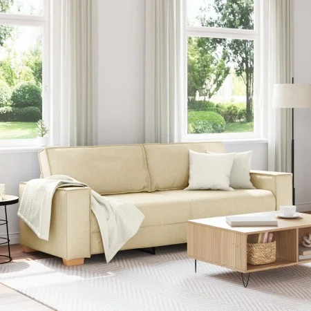 Sofá de 3 plazas Crema de 180 cm en tela by , Sofas - Ref: Foro24-4104997, Price: 262,00 €, Discount: %
