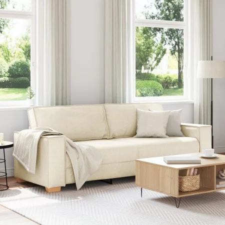 Sofá de 3 plazas de lino 180 cm by , Sofas - Ref: Foro24-4104999, Price: 286,10 €, Discount: %
