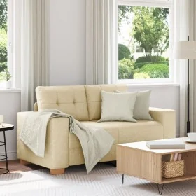 Sofá Loveseat Crema 120 cm Tela de , Sofás - Ref: Foro24-4105075, Precio: 214,07 €, Descuento: %