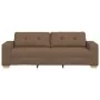 Sofá de 3 plazas Marrón 180 cm Tela de , Sofás - Ref: Foro24-4105092, Precio: 261,44 €, Descuento: %