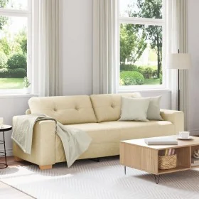 Sofá de 3 plazas Crema de 180 cm en tela de , Sofás - Ref: Foro24-4105095, Precio: 261,44 €, Descuento: %