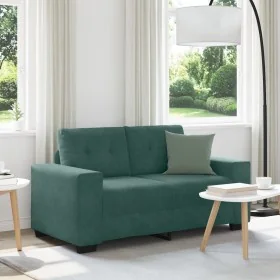 Sofá Loveseat Verde Oscuro 120 cm de Terciopelo de , Sofás - Ref: Foro24-4105112, Precio: 210,76 €, Descuento: %