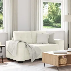 Sofá Loveseat Crema 120 cm de Terciopelo de , Sofás - Ref: Foro24-4105118, Precio: 213,34 €, Descuento: %