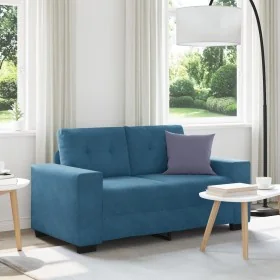 Sofá Loveseat Azul 120 cm de Terciopelo de , Sofás - Ref: Foro24-4105119, Precio: 210,76 €, Descuento: %