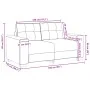 Sofá Loveseat Azul 120 cm de Terciopelo de , Sofás - Ref: Foro24-4105119, Precio: 210,76 €, Descuento: %