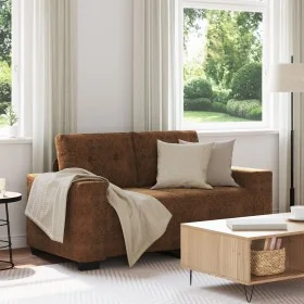 Sofá Loveseat Marrón 120 cm de Piel Sintética de , Sofás - Ref: Foro24-4105120, Precio: 229,33 €, Descuento: %