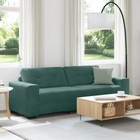 Sofá de 3 plazas Verde Oscuro 180 cm Terciopelo de , Sofás - Ref: Foro24-4105136, Precio: 256,91 €, Descuento: %