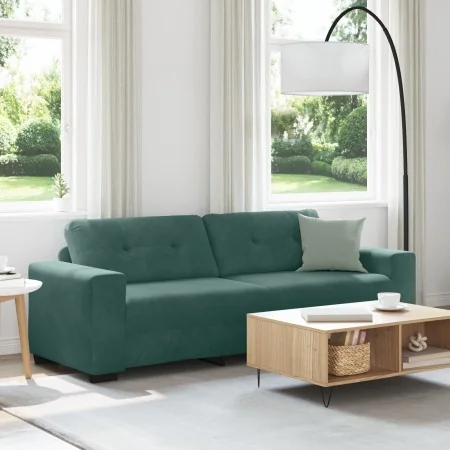 Sofá de 3 plazas Verde Oscuro 180 cm Terciopelo von , Sofas - Ref: Foro24-4105136, Preis: 256,91 €, Rabatt: %