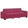 Sofá de 3 plazas Rojo Vino 180 cm de Terciopelo de , Sofás - Ref: Foro24-4105138, Precio: 256,91 €, Descuento: %