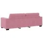 Sofá de 3 plazas Rosa 180 cm de Terciopelo de , Sofás - Ref: Foro24-4105137, Precio: 256,91 €, Descuento: %