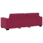 Sofá de 3 plazas Rojo Vino 180 cm de Terciopelo de , Sofás - Ref: Foro24-4105138, Precio: 256,91 €, Descuento: %