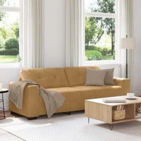 Sofá de 3 plazas Marrón 180 cm de Terciopelo de , Sofás - Ref: Foro24-4105141, Precio: 256,91 €, Descuento: %