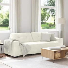 Sofá de 3 plazas en crema de 180 cm de terciopelo von , Sofas - Ref: Foro24-4105142, Preis: 260,16 €, Rabatt: %