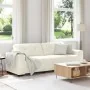 Sofá de 3 plazas en crema de 180 cm de terciopelo von , Sofas - Ref: Foro24-4105142, Preis: 260,16 €, Rabatt: %