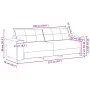 Sofá de 3 plazas en crema de 180 cm de terciopelo von , Sofas - Ref: Foro24-4105142, Preis: 260,16 €, Rabatt: %