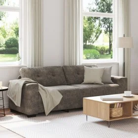 Sofá de 3 plazas Gris Oscuro 180 cm de Cuero Sintético de , Sofás - Ref: Foro24-4105145, Precio: 280,50 €, Descuento: %