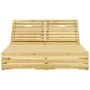 Tumbona doble y cojines negros madera pino impregnada de , Tumbonas - Ref: Foro24-3065976, Precio: 332,85 €, Descuento: %