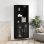 Aparador alto madera contrachapada negro 69,5x34x180 cm von , Sideboards - Ref: Foro24-3189302, Preis: 163,96 €, Rabatt: %