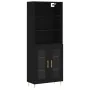 Aparador alto madera contrachapada negro 69,5x34x180 cm von , Sideboards - Ref: Foro24-3189302, Preis: 163,96 €, Rabatt: %