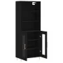 Aparador alto madera contrachapada negro 69,5x34x180 cm von , Sideboards - Ref: Foro24-3189302, Preis: 163,96 €, Rabatt: %