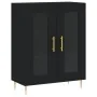 Aparador alto madera contrachapada negro 69,5x34x180 cm von , Sideboards - Ref: Foro24-3189302, Preis: 163,96 €, Rabatt: %