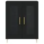 Aparador alto madera contrachapada negro 69,5x34x180 cm von , Sideboards - Ref: Foro24-3189302, Preis: 163,96 €, Rabatt: %