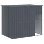 Caseta perros con corral acero galvanizado gris 214x865x181 cm de , Casetas para perros - Ref: Foro24-3189134, Precio: 843,10...