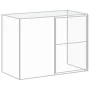 Caseta perros con corral acero galvanizado gris 214x865x181 cm de , Casetas para perros - Ref: Foro24-3189134, Precio: 843,10...