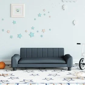 Sofá para niños de tela gris oscuro 90x53x30 cm de , Mobiliario para bebés y niños pequeños - Ref: Foro24-3196259, Precio: 96...