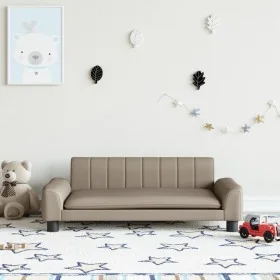 Sofá para niños de cuero sintético capuchino 90x53x30 cm de , Mobiliario para bebés y niños pequeños - Ref: Foro24-3196267, P...