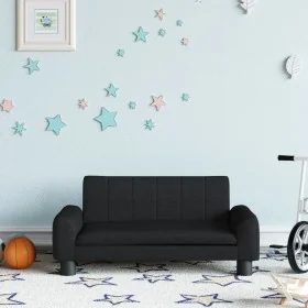 Sofá para niños de tela negro 70x45x30 cm de , Mobiliario para bebés y niños pequeños - Ref: Foro24-3196273, Precio: 77,82 €,...
