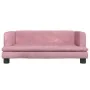 Sofá para niños de terciopelo rosa 80x45x30 cm de , Mobiliario para bebés y niños pequeños - Ref: Foro24-3196308, Precio: 68,...